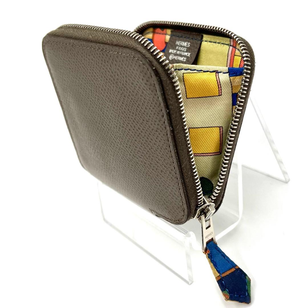 極美品 HERMES エルメスケース アザップコンパクトミニ エトゥープ