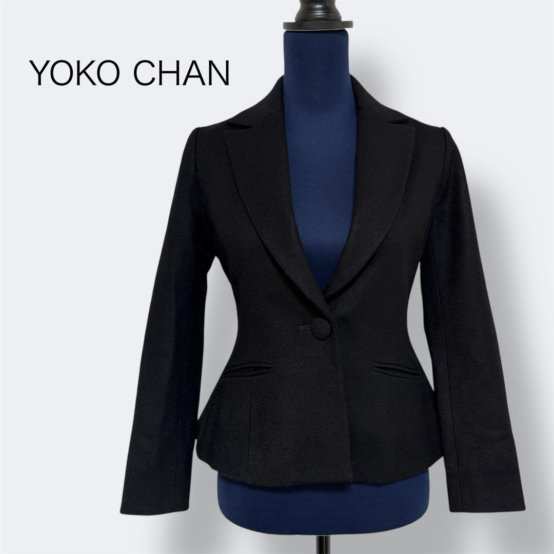YOKOCHAN ウール　テーラードジャケット　ブラック　ヨーコチャン　38